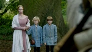 Elizabeth with her sons, Thomas and Richard Grey