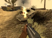 The scene of an ambush in Buhriz