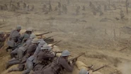 French troops repelling a German attack in 1918