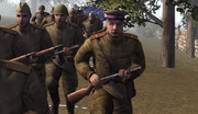 Soviet troops and officer