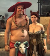 Borgia with a courtesan of his