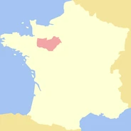The location of Maine in France