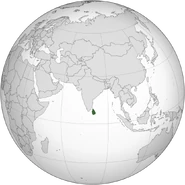 Location of Sri Lanka.