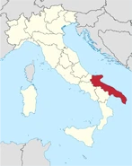 Location of Apulia