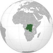 Location of the Democratic Republic of the Congo