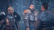 Eivor and Halfdan confronting Ulf