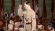 Hitler giving a speech to  supporters