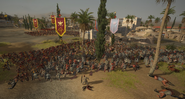 The Median spearmen being repulsed