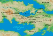 A map of Ancient Boeotia