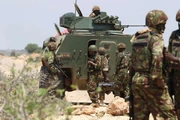Kenyan troops in Kismayo