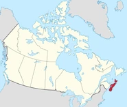 Location of Nova Scotia