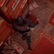 Eivor standing over 's body