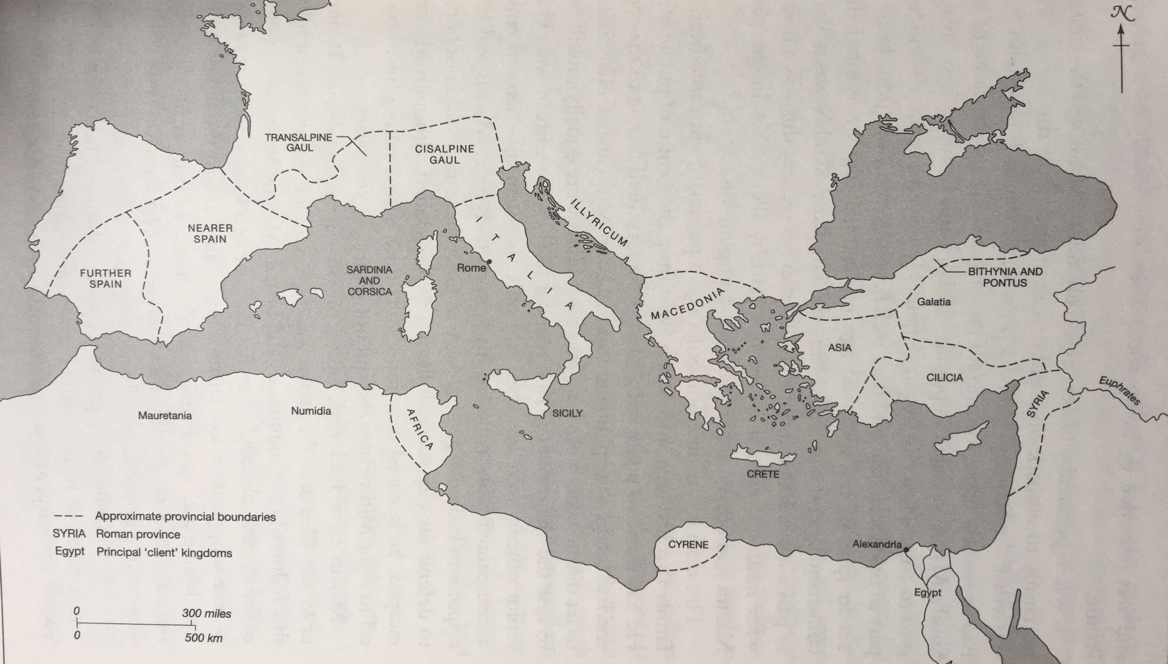 roman republic map black and white