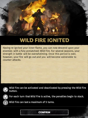 Wild Fire being activated