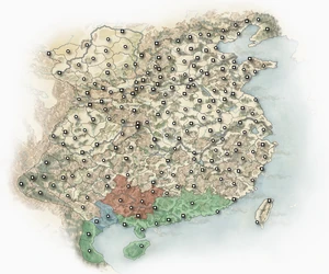 200 - Shi Xie (Blue), Vassals (Green), Yan Lin (Red)