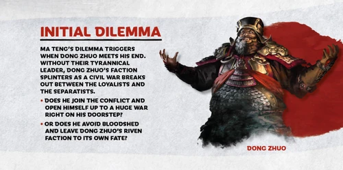 Ma Teng's initial dilemma