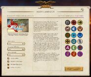 The faction selection screen for the campaign