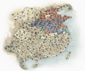200, Cao Cao - Blue, Enemies - Red, Zhang Xiu - Green, Chen Deng - Teal