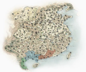 194 - Shi Xie (Blue), Shi Wei (Green), Enemies (Red)