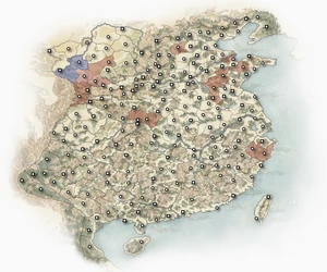 190 - Ma Teng (Pink), Han Sui (Blue), Enemies (Red)
