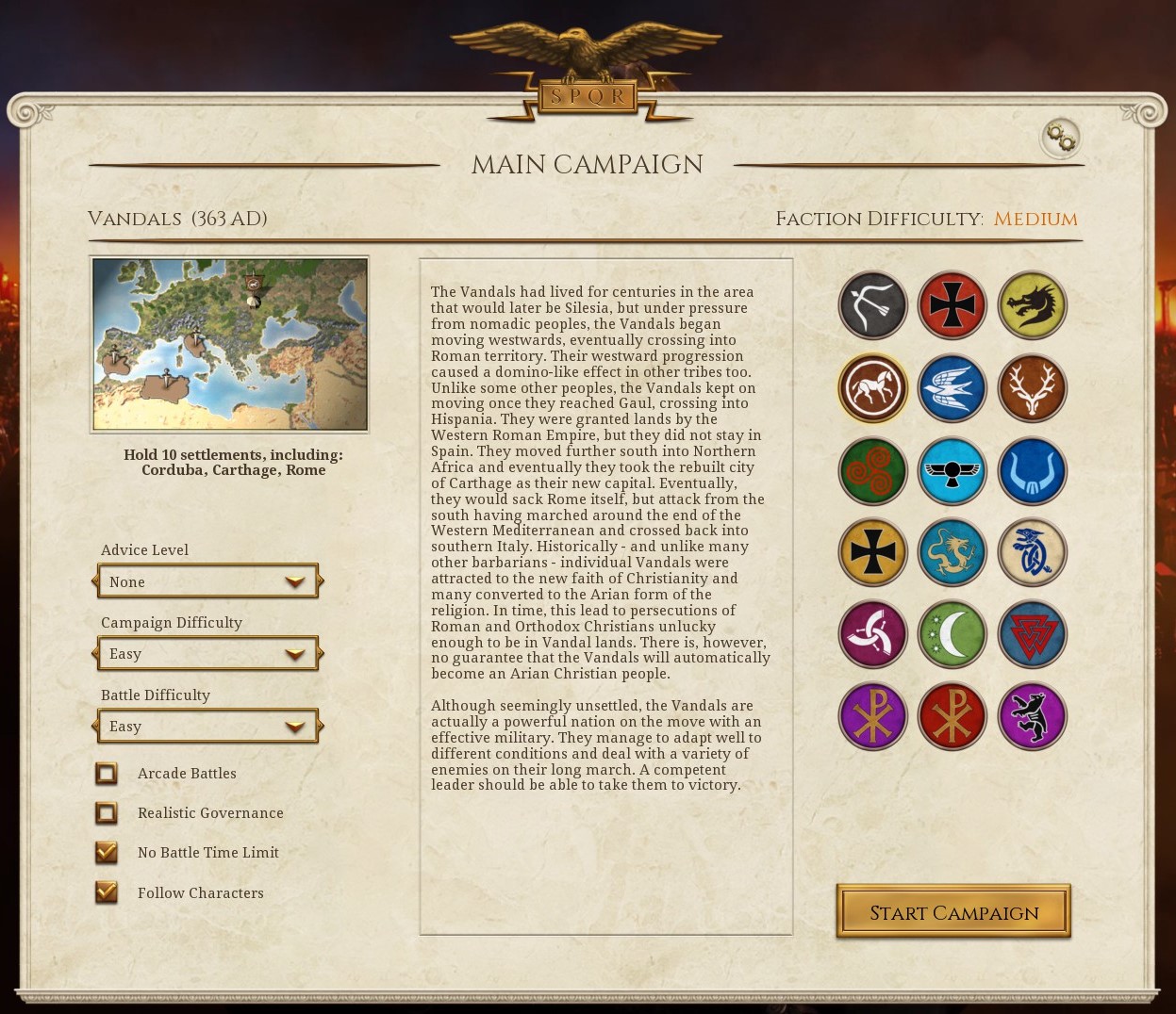 total war rome 2 difficulty effects