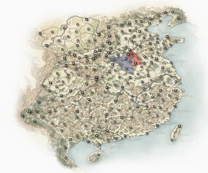 194 - Lü Bu (red), Cao Cao (blue)
