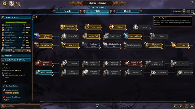 Reset skills