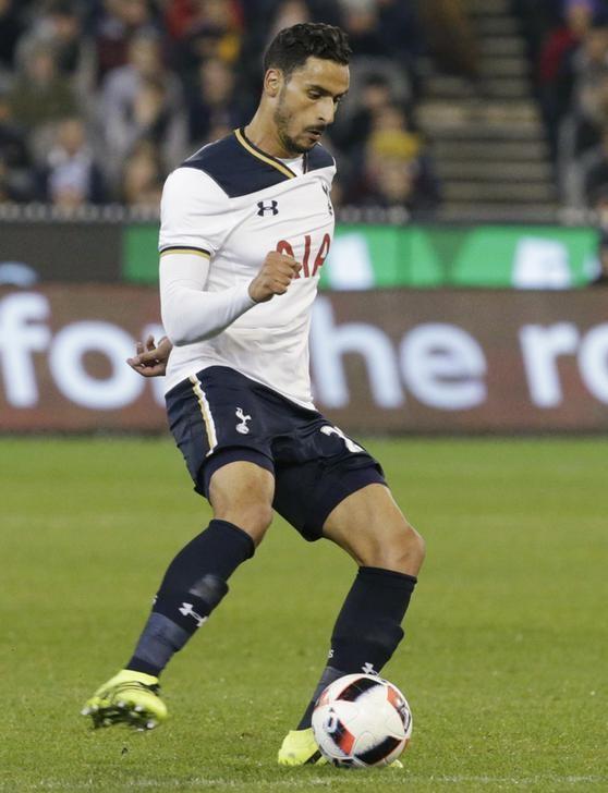 Nacer Chadli Tottenham Hotspur Match Worn Shirt 2015/16 Season 25993