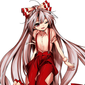 fujiwara no mokou and dante (touhou and 1 more) drawn by shown