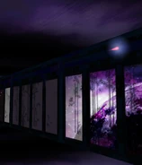 Th08Passage6A.jpg (81 kB) Pasillo que conduce a la luna falsa/Eirin en el nivel 6A de Touhou 8