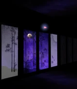 Th08Passage6B.jpg (59 kB) Pasillo que conduce a la luna verdarera/Kaguya en el nivel 6B de Touhou 8