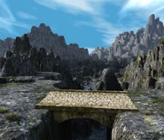 Un área dentro de la Montaña vista en Scarlet Weather Rhapsody