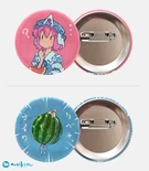 Yuyuko Saigyouji and watermelon badge