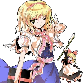 アリス・マーガトロイド <p>(Arisu Māgatoroido)<a href="https://static.wikia.nocookie.net/touhou/images/9/92/Pronunciation_AliceMargatroid.ogg/revision/latest?cb=20090607152518" class="internal" title="Pronunciation AliceMargatroid.ogg">(♫)</a>Alice Margatroid</p>