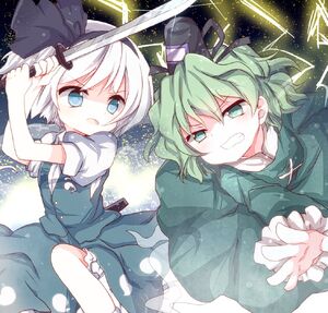 Youmu Konpaku and Soga no Tojiko <3
