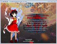 Selección de personajes en DDC donde se ve a Reimu Hakurei y su descripción