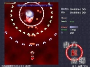 Fase temprana de Rumia, su fondo de spellcard era rojo.