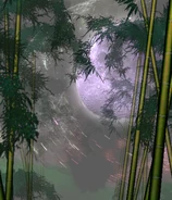 El bosque con la luna falsa en Imperishable Night