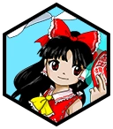 Icono de Reimu en la seleccion de Unfinished Dream of All Living Ghost