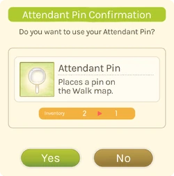 Pin placement screen