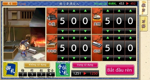 Giao diện rèn kiếm