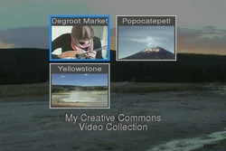 Sample of a menu created by , with custom background image and menu title