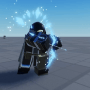 Scrapped Elvin Crossbower skin attacking.