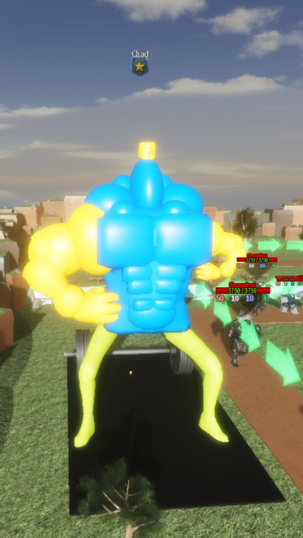 Chad Tower Defenders Wiki Fandom - noob strong muscular roblox