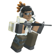 Grand Theft skin on a render.