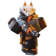 Vigilante skin on a render.