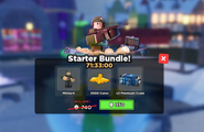 The starter pack includes a 72 hour discount (47%) on 740 robux worth of items