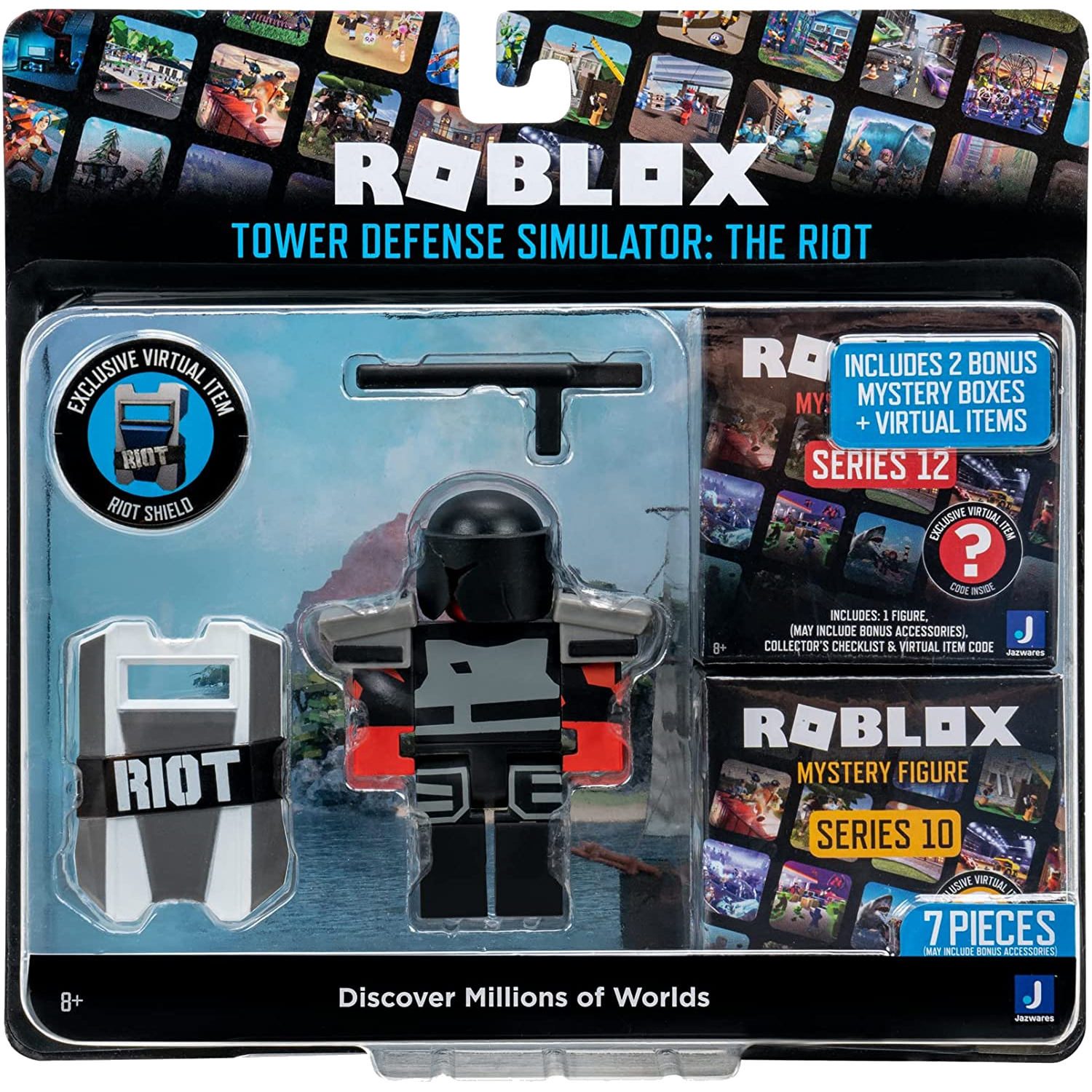 Roblox roblox action collection - tower defense simulator: last stand  playset [includes exclusive virtual item]