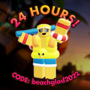 Beach skin on a promotional image.