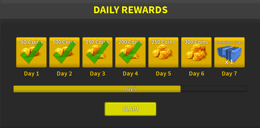 Daily Login Rewards, Unboxing Simulator Wiki